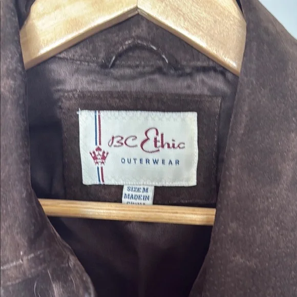 Men's Brown suede  Jacket - Picture 2 of 4